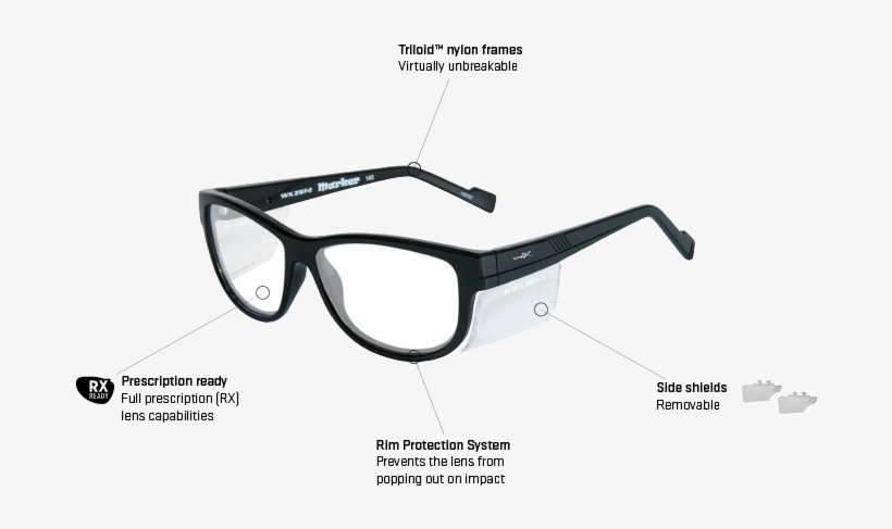 Worksight™ Frames Function As Fashionable Eyewear As - Wiley X Safety Side Shields, transparent png download