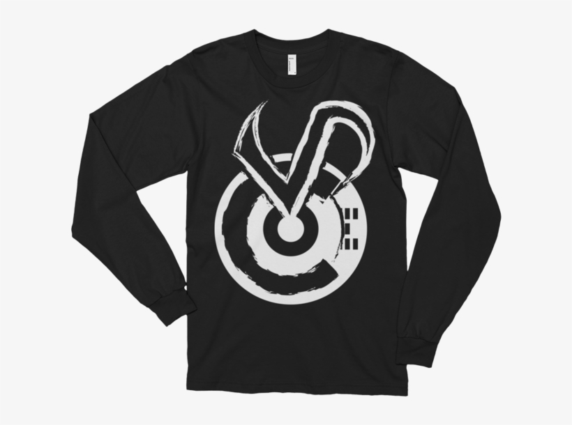 Long Sleeve T-shirt W/white Logo Outline - Long-sleeved T-shirt, transparent png download