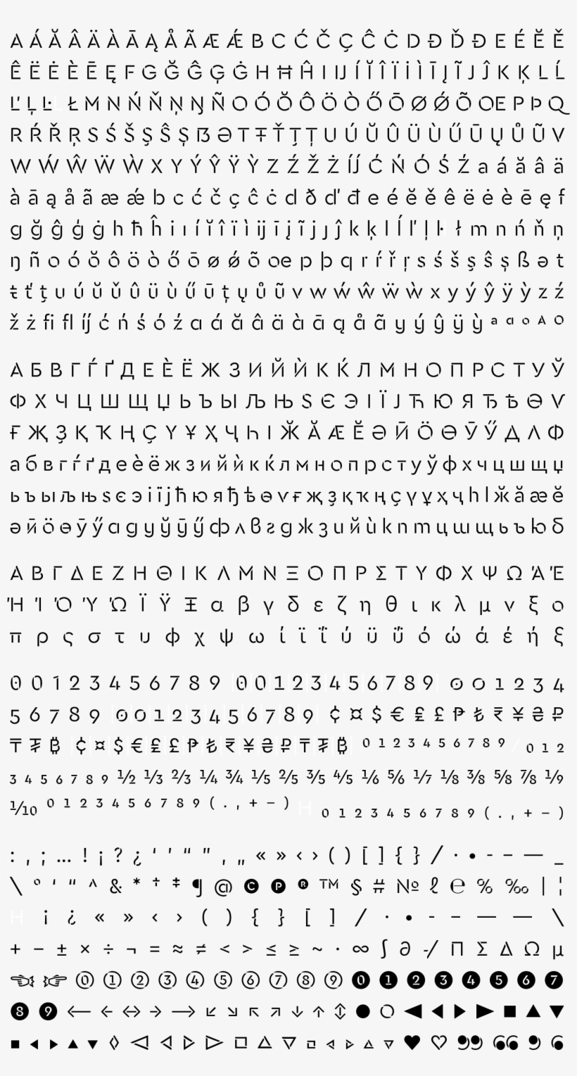 Type Mates Cera Stencil Pro Character Set - Character Encoding, transparent png download