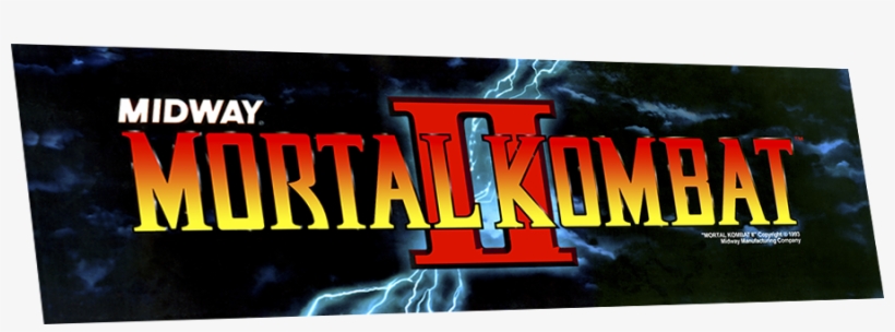 Mortal Kombat Ii Marquee - Tin Sign Mortal Kombat 2" Arcade Shop Game Room Marquee, transparent png download