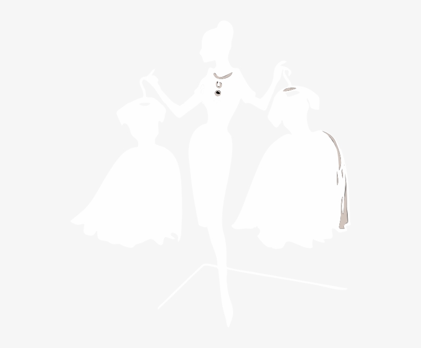 White Dress Clipart - White Dress Clip Art, transparent png download