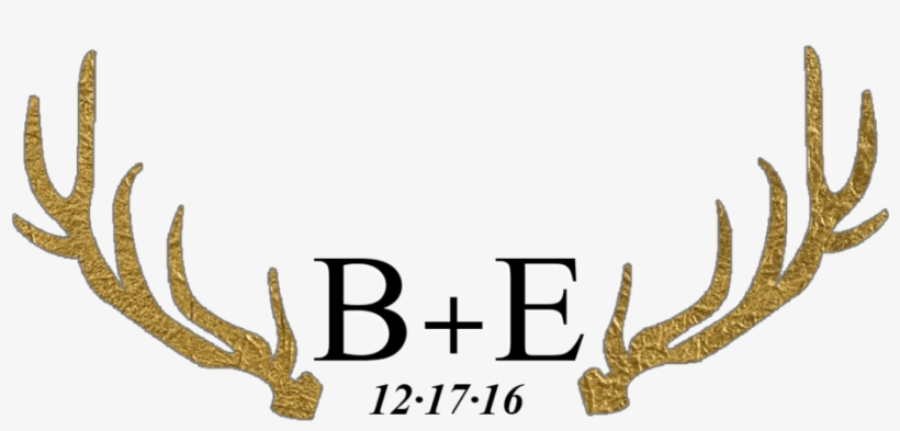 B E Wedding - Rustic Deer Antlers Wedding Response Card | Wedding, transparent png download