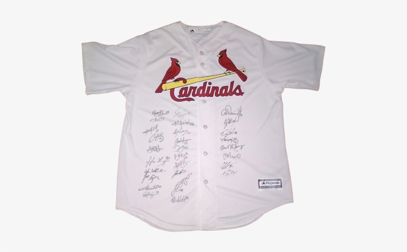 Louis Cardinals 2018 Team Autographed Majestic Jersey - St Louis Cardinals, transparent png download