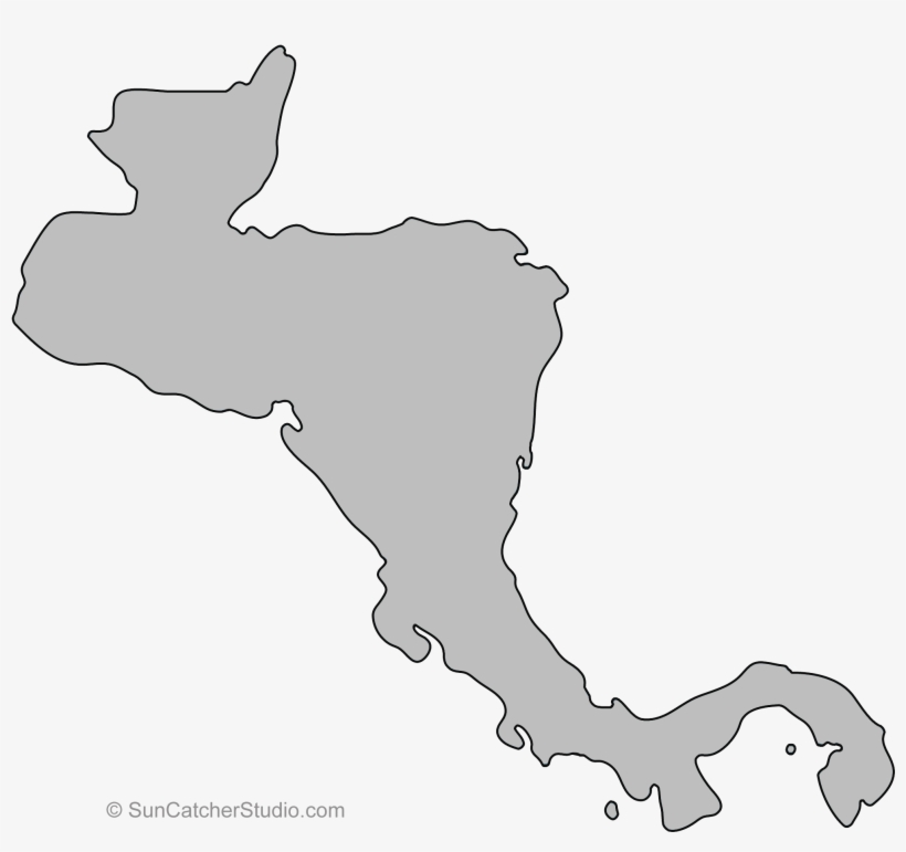 Central America - Outline Of Central America, transparent png download