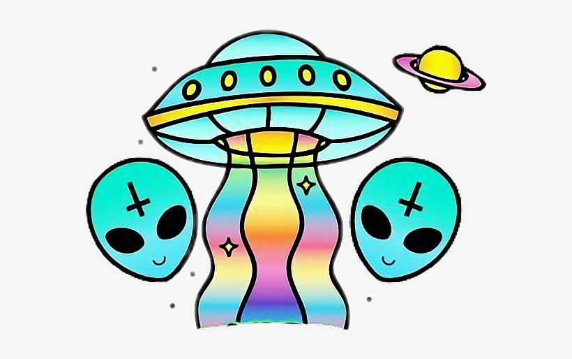 Alien Clipart Rainbow - Wish You Were Weird, transparent png download