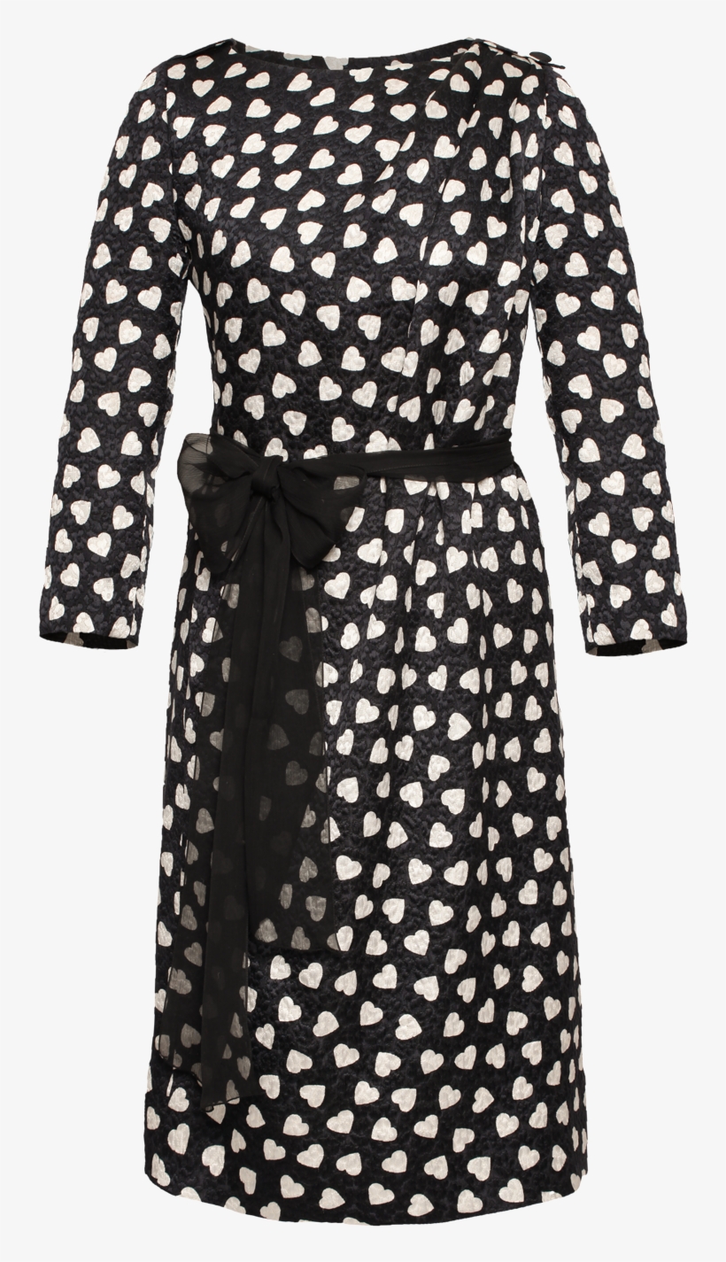Mon Amour Dress Black Hearts - Dolce Gabbana Polka Dot Skirt, transparent png download
