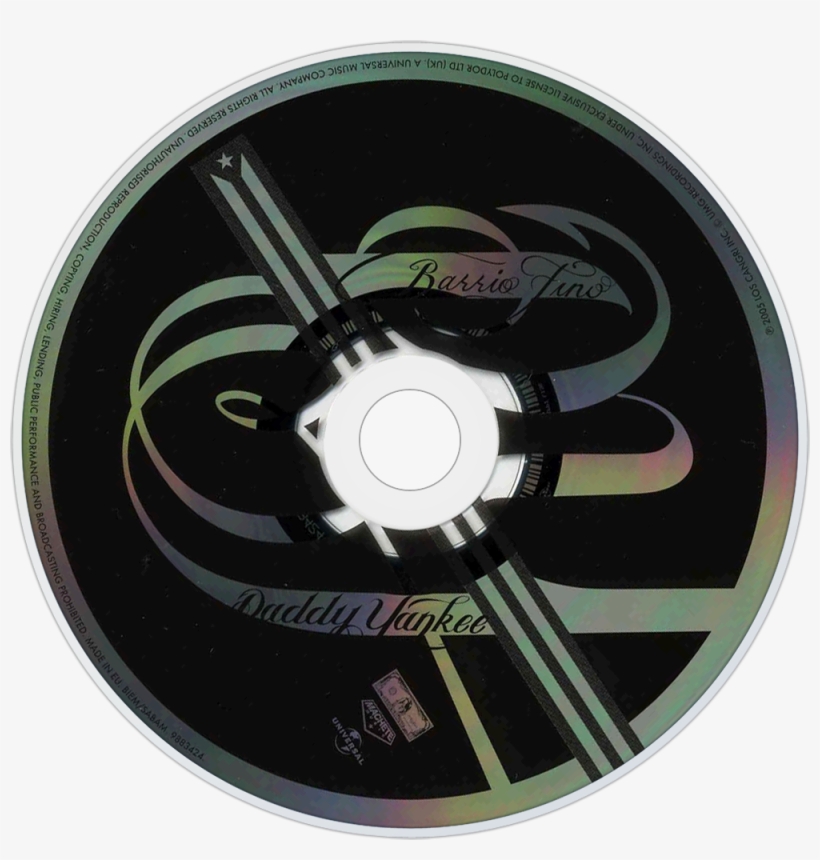 Daddy Yankee Barrio Fino Cd Disc Image - Daddy Yankee, transparent png download