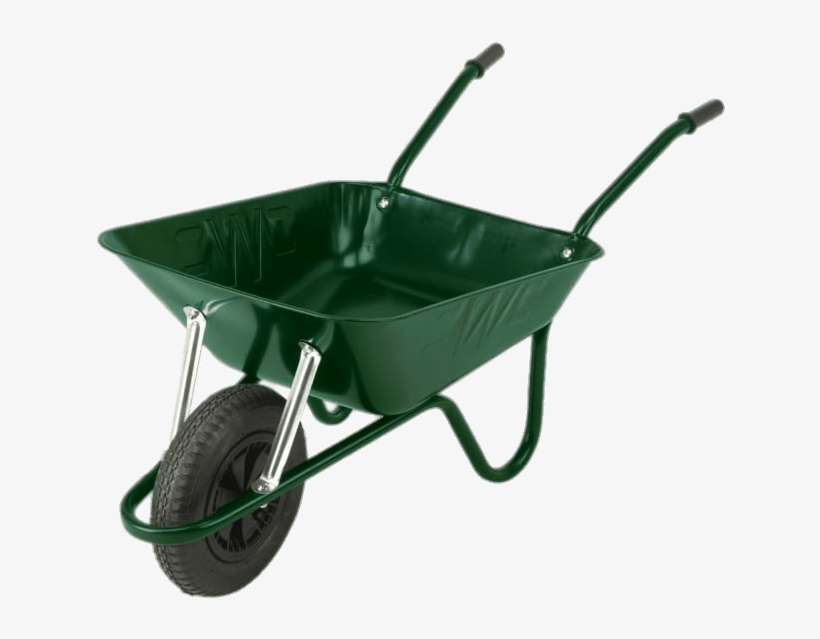 Dark Green Wheelbarrow - Wheel Barrow For Gardening, transparent png download