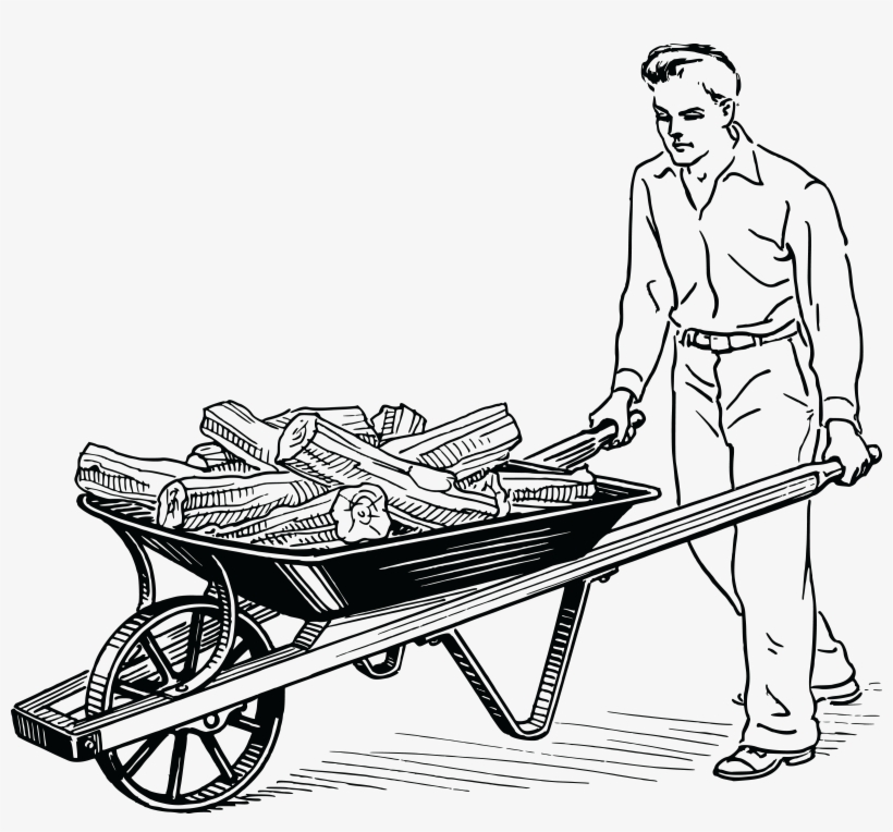 This Free Icons Png Design Of Man With Wheelbarrow, transparent png download