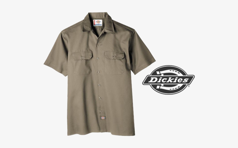 Dickies Short Sleeve Work Shirt,twill,khaki,xl Model:, transparent png download
