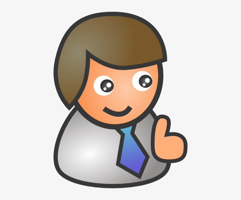 Free Vector People Biz Male Smile Clip Art - Clip Art People, transparent png download