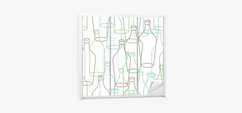 Glass Bottle Seamless Pattern - Glass Bottle, transparent png download