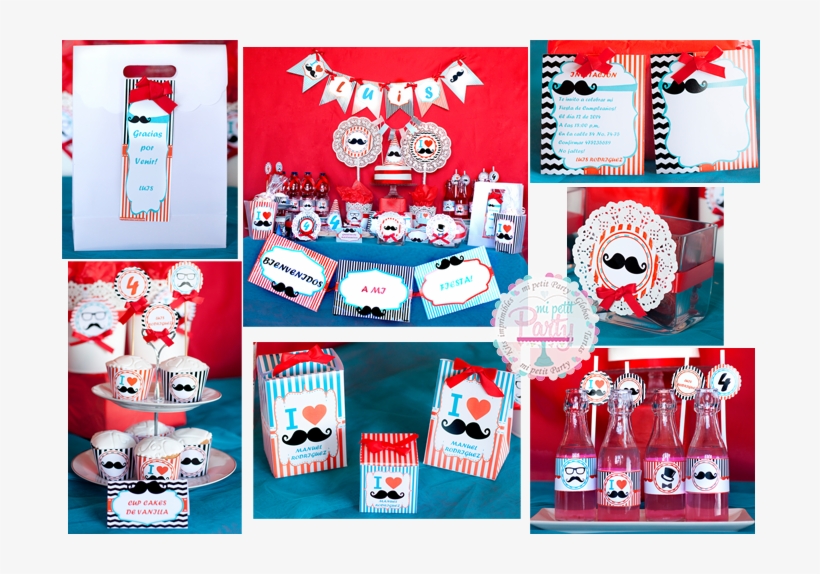 Kit Fiesta De Mostacho - Decoracion De Fiesta De Mostacho, transparent png download