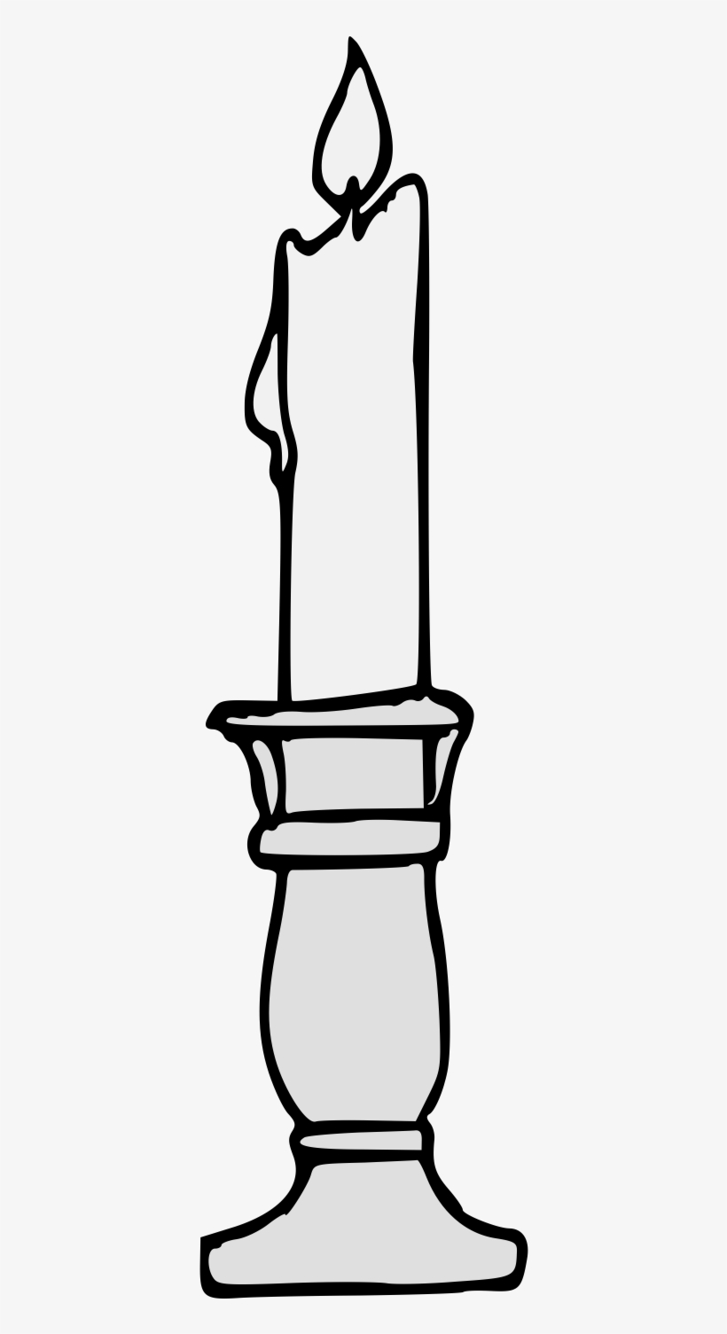 Candle Enflamed On A Candlestick - Chair, transparent png download