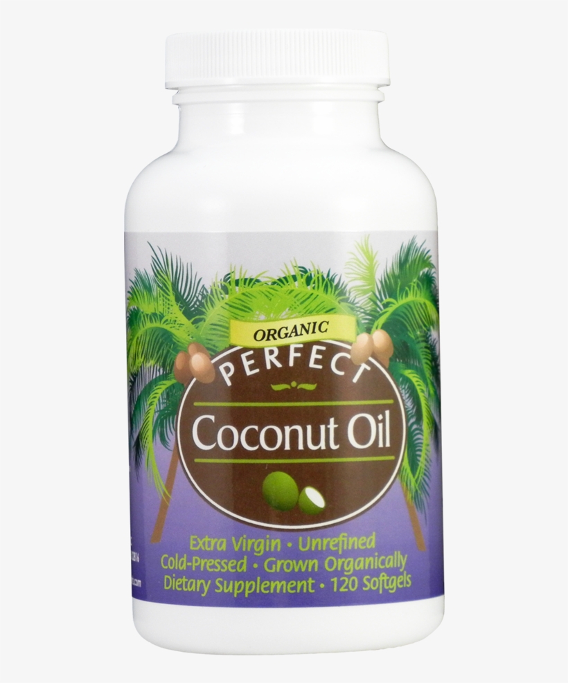 Perfect Coconut Oil - Perfect Coconut Oil, Softgel, 1000 Mg - 120 Count, transparent png download
