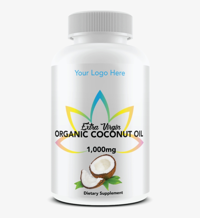 Extra Virgin Organic Coconut Oil 1,000mg Bottled - Coconut Oil, transparent png download