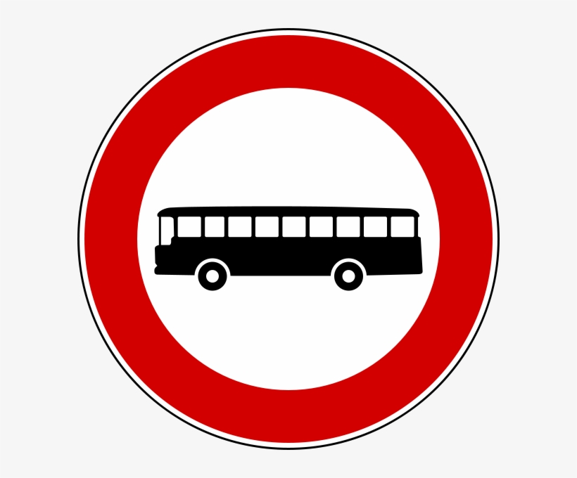 Italian Traffic Signs - Divieto Transito Autobus, transparent png download