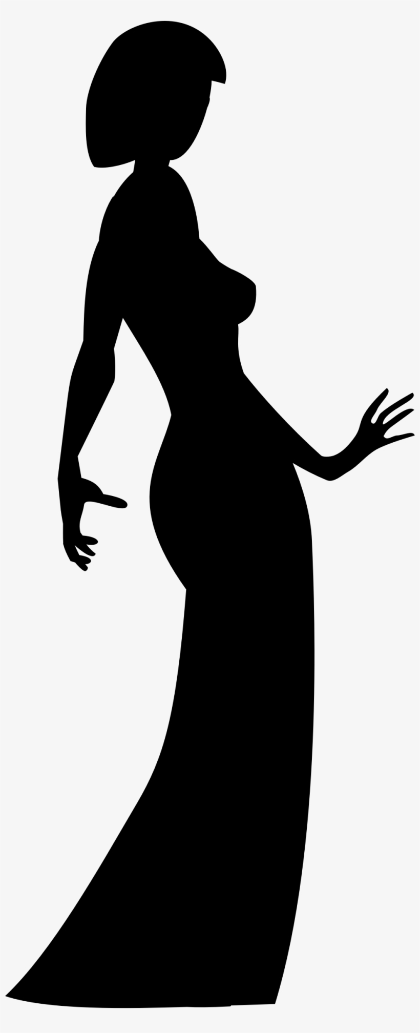 This Free Icons Png Design Of Woman In Dress Silhouette, transparent png download