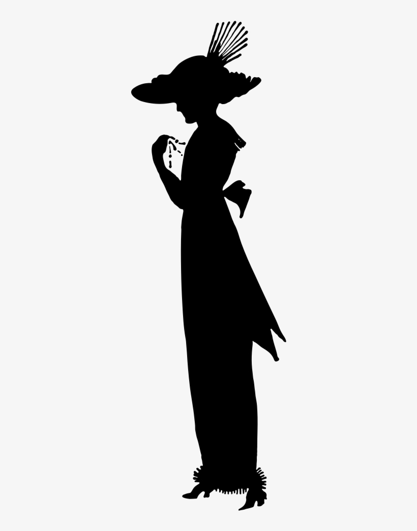 Woman In Dress Silhouette Png - Silhouette Of 15th Century Woman, transparent png download
