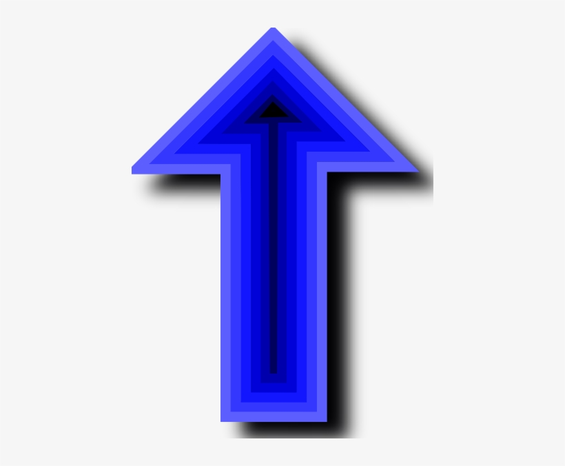 Free Arrow Pointing Up Png - Blue And Black Arrow, transparent png download