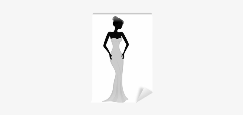 Silhouette Of A Girl In White Evening Dress Wall Mural - Awakening The Social Butterfly In You [book], transparent png download