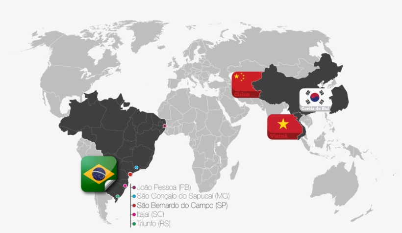 Mapa Mundi Moais - Used Clothing Map, transparent png download