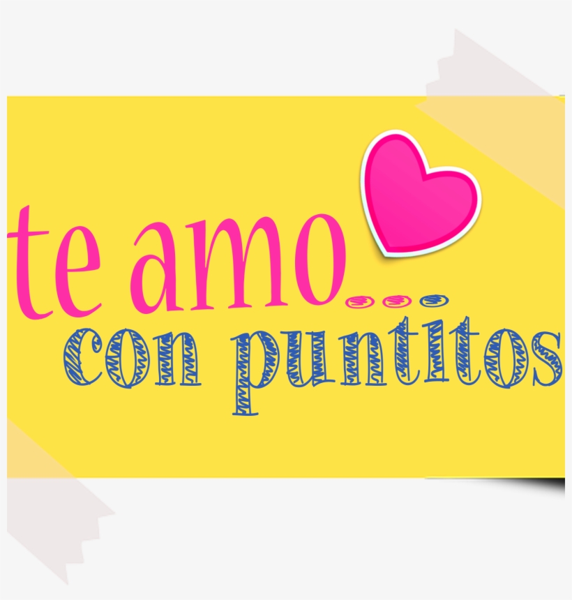 Te Amo Con Puntitos - Twitter, transparent png download
