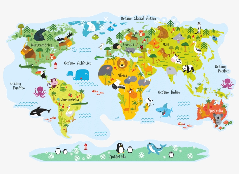 50 Cm De Ancho - Whole Wide World Digital Wall Mural, transparent png download