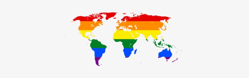 Map Of World Rainbow - Rainbow World Map, transparent png download
