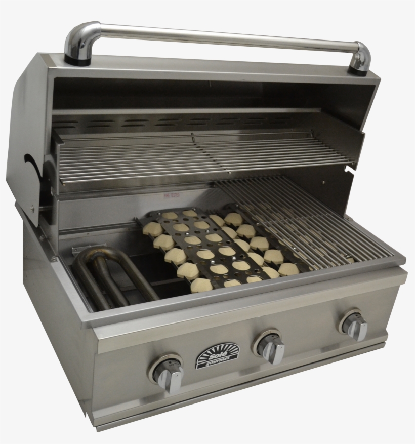 320bqtr, Left Side, Open W/grid & Tray Removed - Outdoor Grill Rack & Topper, transparent png download