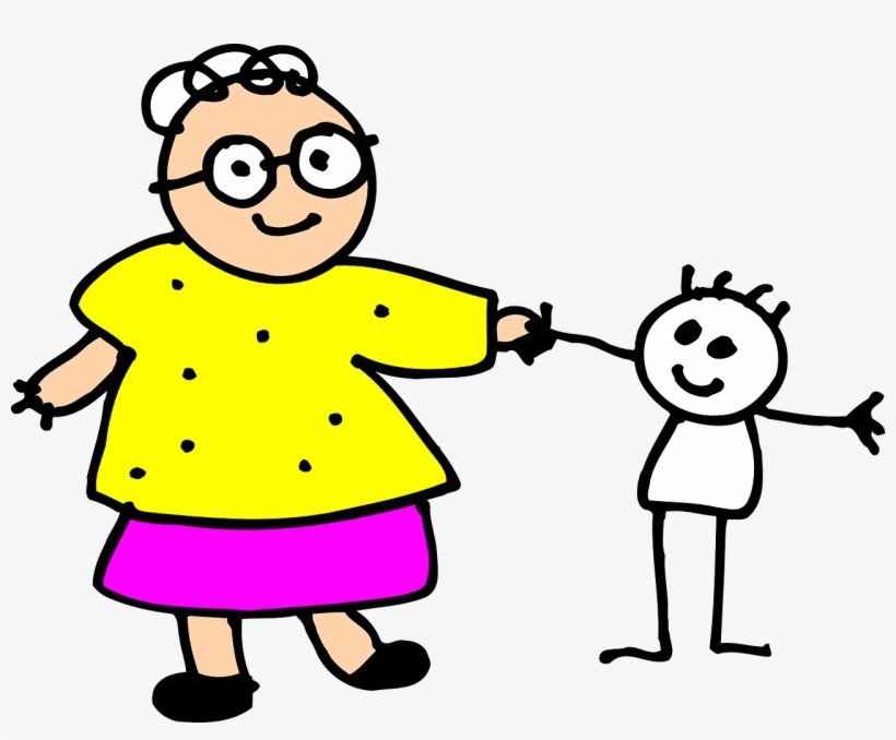 Grandparents Parenting - Mother And Child Holding Hand, transparent png download