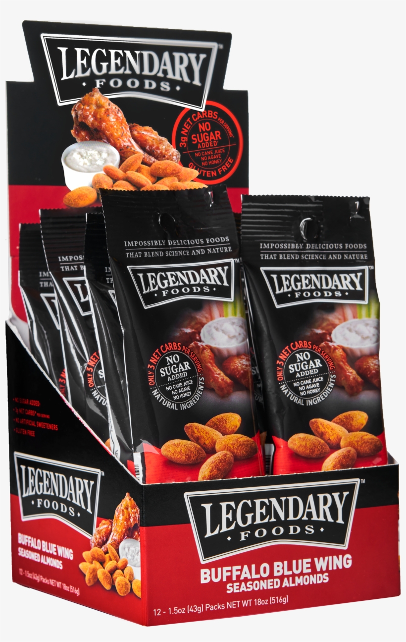 12 On The Go Buffalo Blue Wing Seasoned Almonds - Food, transparent png download