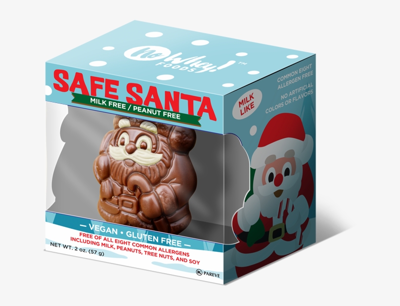 Safe Santas Vegan Chocolate - No Whey Foods Safe Santas Chocolate - 4 Oz, transparent png download