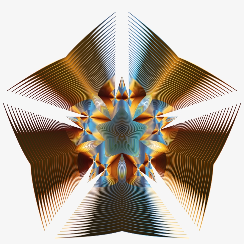 This Free Icons Png Design Of Prismatic Star Line Art, transparent png download