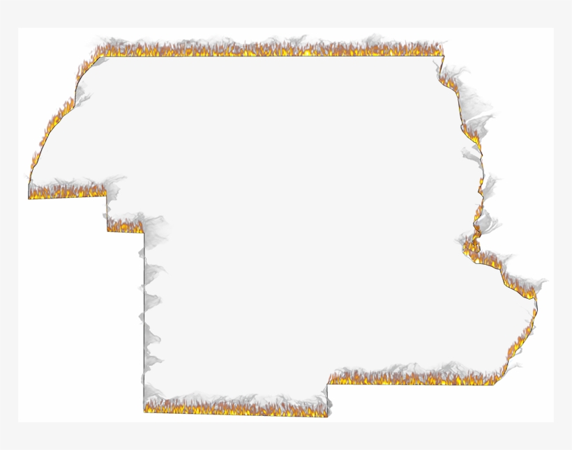 A Flame And Smoke Outline Map Of Jackson - Silhouette, transparent png download