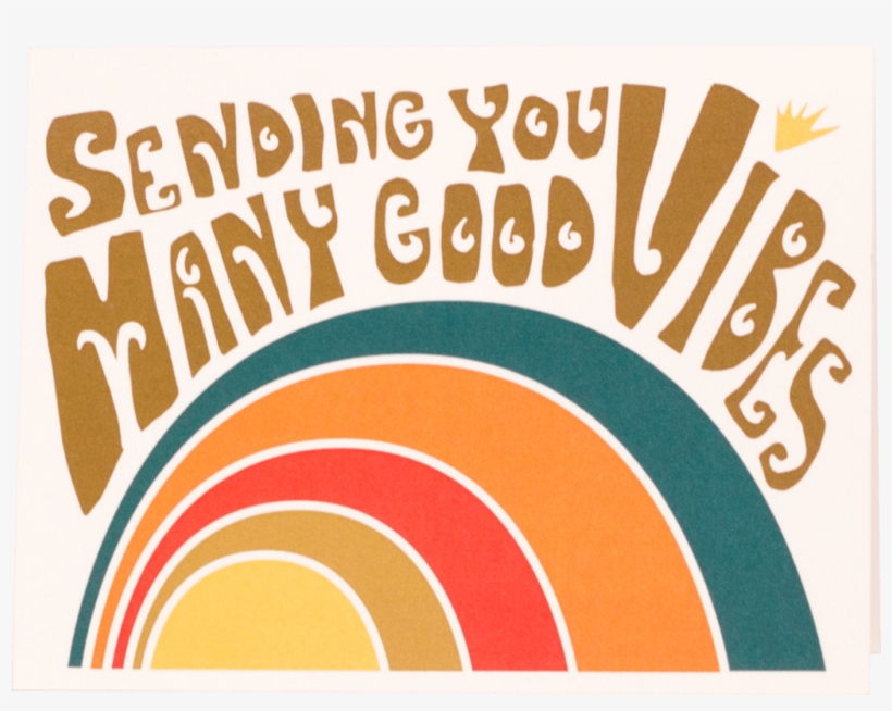 Many Good Vibes Greeting Cards - Circle, transparent png download