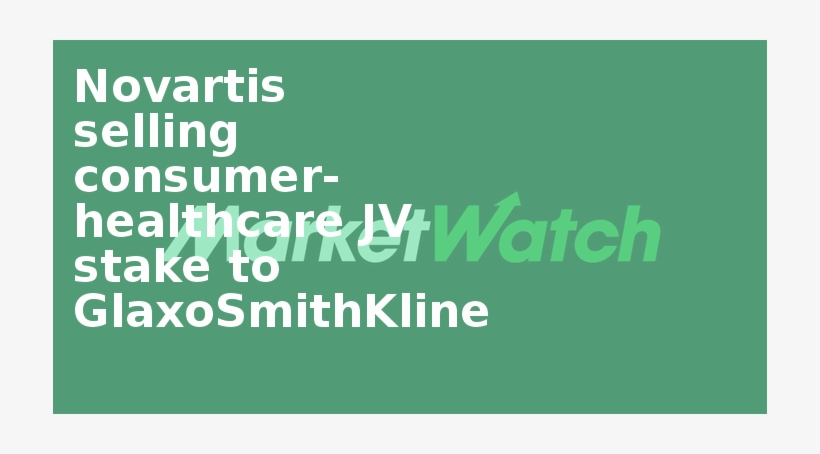 Novartis Selling Consumer-healthcare Jv Stake To Glaxosmithkline - Parallel, transparent png download