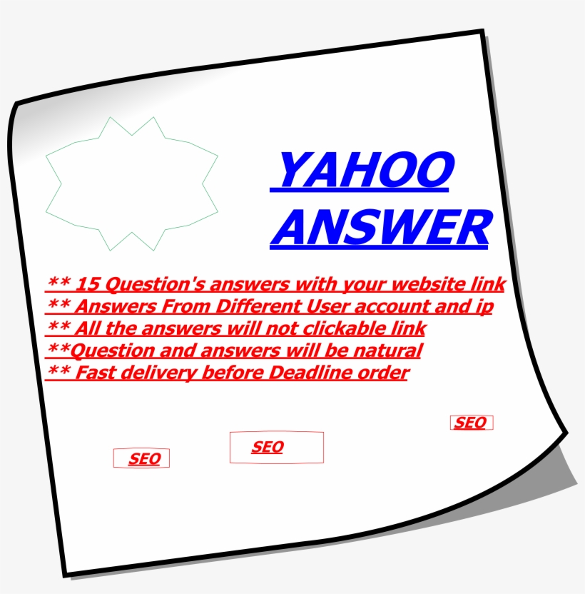 Promote Your Website Link In 15 Yahoo Answers - Circle, transparent png download