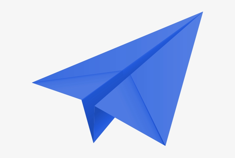 Shipping - Blue Paper Airplane Icon, transparent png download