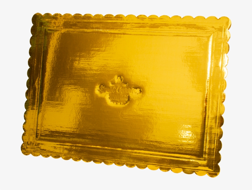 Sweet Carrier Collection Gold Embossed Scalloped Cake - Gold, transparent png download