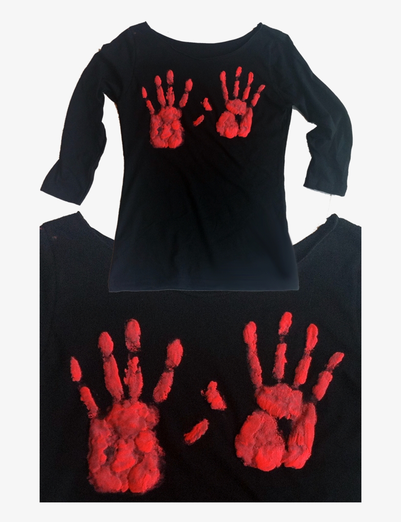 With Bloody Hands On The Front ☆ - Shirt, transparent png download