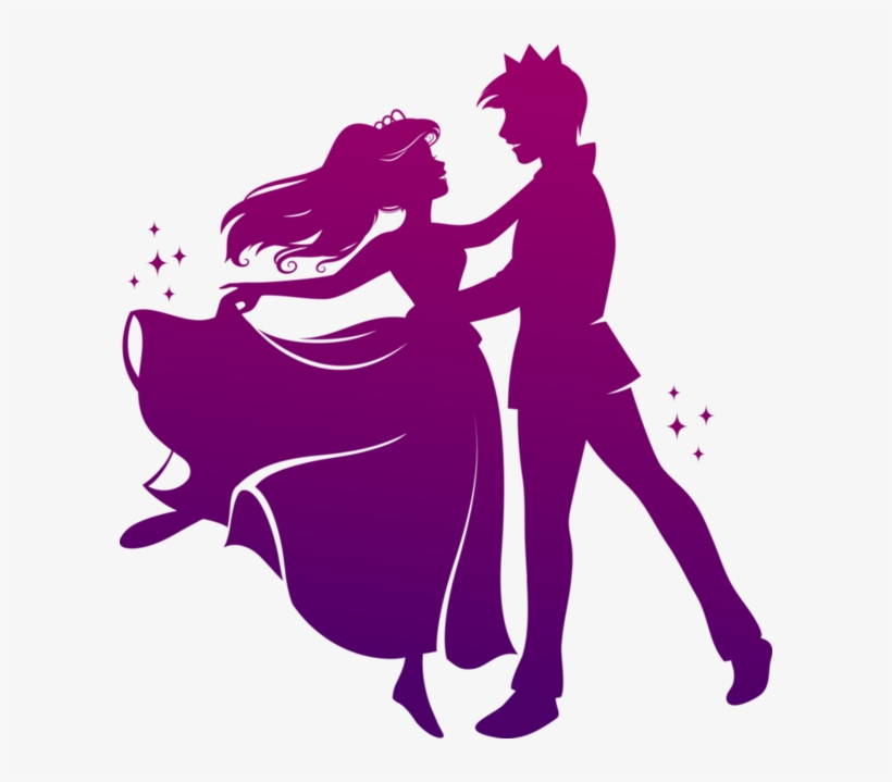 Dance Couples Silhouettes - Prince And Princess Dance, transparent png download