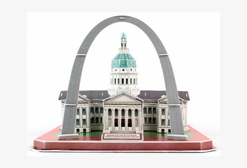 Gateway Arch And Old Courthouse - Cubic Fun 49 Gateway Old Courthouse Jefferson 3d Jigsaw, transparent png download