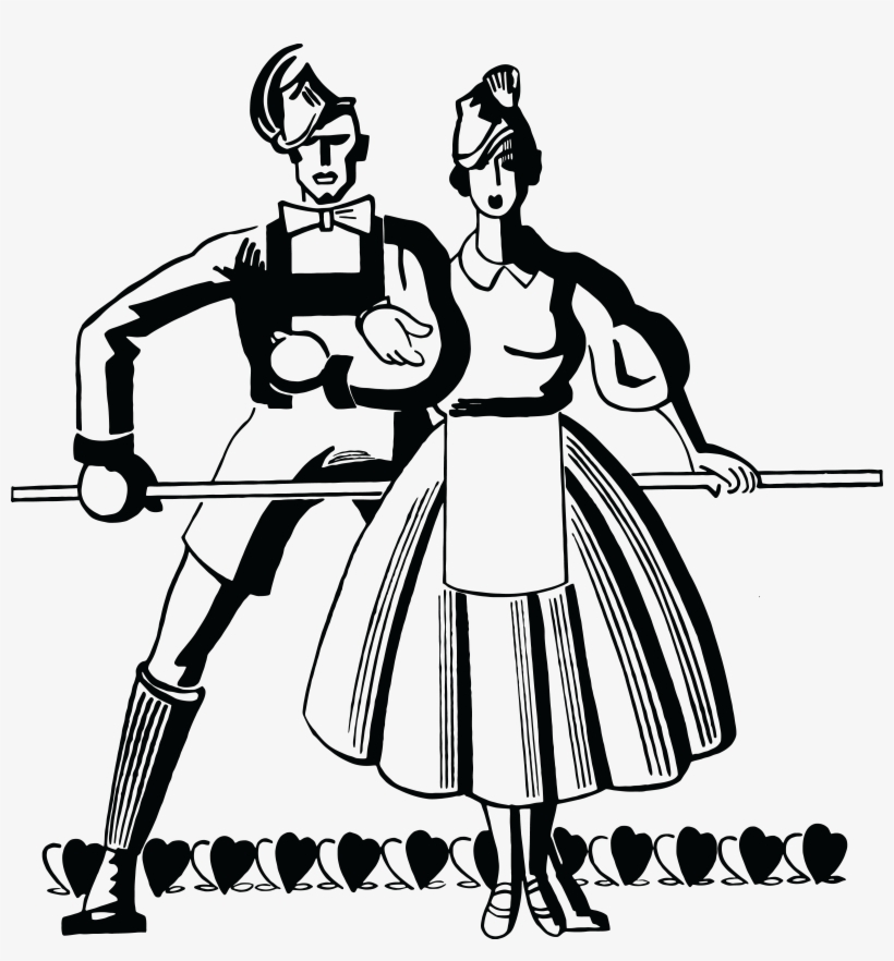 Free Clipart Of A Retro Black And White Couple Dancing - Old Coreldraw Graphics Book Vector, transparent png download
