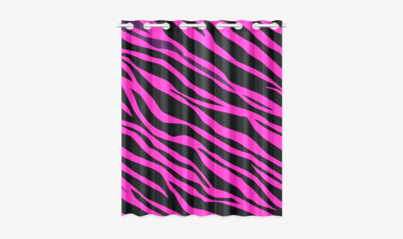 Hot Pink Zebra Stripes New Window Curtain 52" X - Pattern, transparent png download