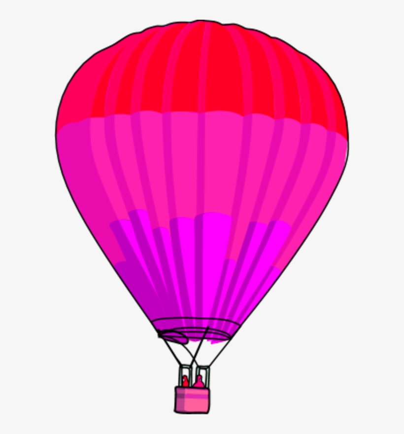 Vector Clip Art - Clip Art Purple Hot Air Balloon, transparent png download