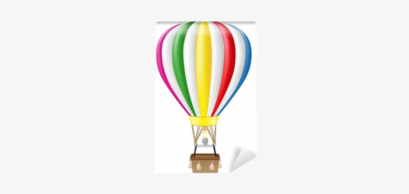Hot Air Balloon Vector Illustration Wall Mural • Pixers® - Danke Heißluft-ballon-regenbogen-postkarte Postkarte, transparent png download