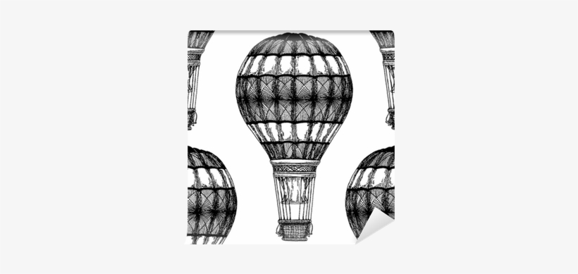 Vintage Balloon Vector Image On Blackboard Chalk Illustration - Vector Graphics, transparent png download