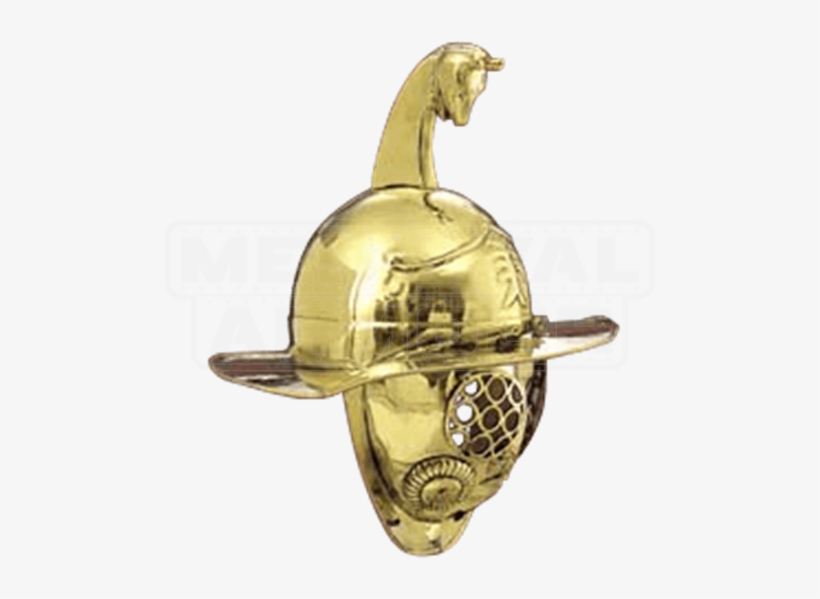 Brass Gladiator Mosaic Helmet - Thracian Gladiator Helmet, transparent png download