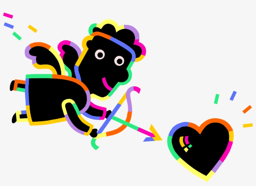 Vector Illustration Of Cupid God Of Desire And Erotic - Graphic Design, transparent png download